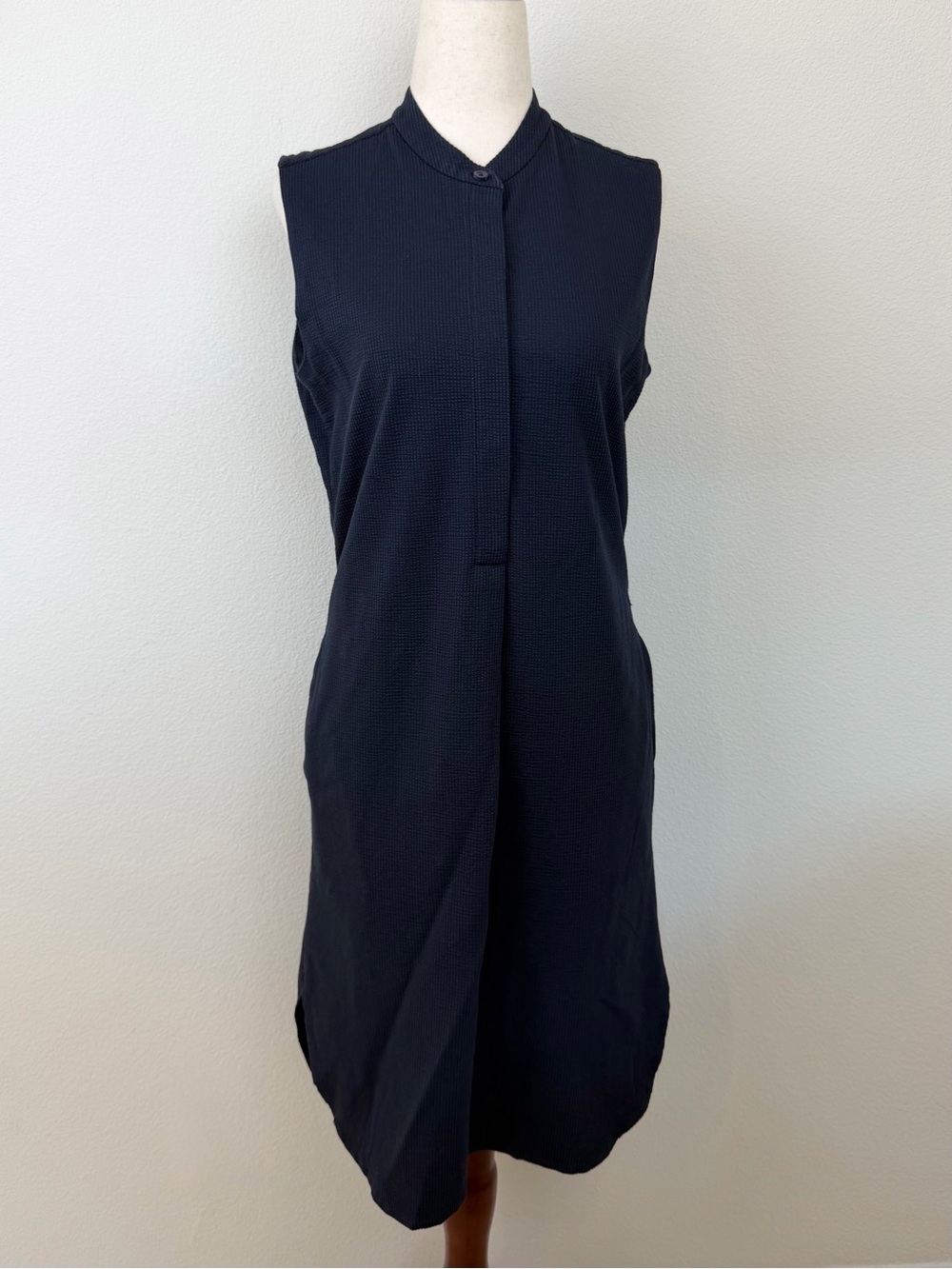 Ministry of Supply Navy Blue Sleeveless Fitted Mini Dress Size XS